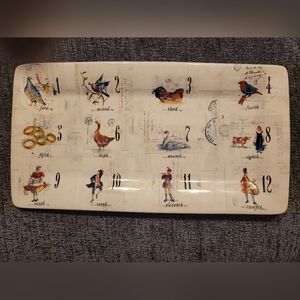 Vintage Williams-Sonoma 12 days of Christmas 🎄 Rectangle Cookie Platter 🍪